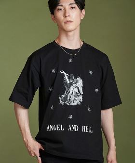 ANGELプリントBIG-T Tシャツ(854006-715T) | CAMBIO カンビオ(半袖・タンク)