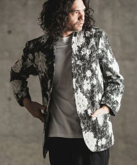 Botanical gobelin tapestry minimal detail jacket カラーレスジャケット(16-012-gls-ce) | CAMBIO カンビオ