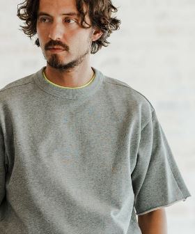  Pocket Neon Color Accent Western ShirtsCut Off Sweat Short Sleeve Cut sew スウェット(F24N210) | CAMBIO カンビオ