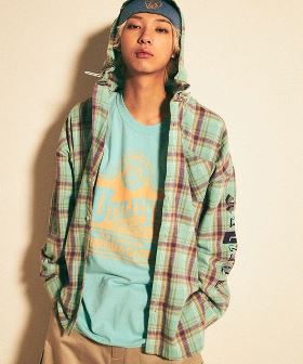  Check shirts hoodie シャツフーディー(efmsaw-07) | CAMBIO カンビオ