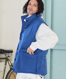 back coating ripstop looose padded vest　中綿ベスト(AP2323018) | CAMBIO カンビオ(ジレ・ベスト)