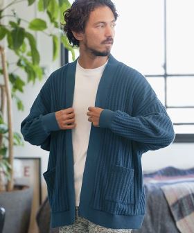 Jacquard Knit sew Buttonless Cardigan カーディガン(A16523cmb) | CAMBIO カンビオ