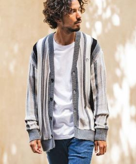 [ FELKOD x 1minute1second ] stripe knit cardigan ニットカーディガン(1M23W090) | CAMBIO カンビオ