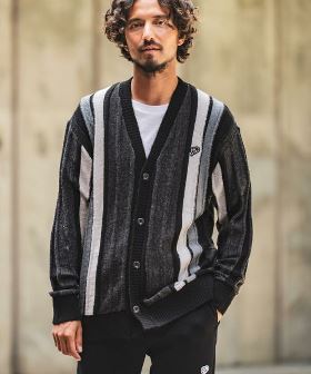 [ FELKOD x 1minute1second ] stripe knit cardigan ニットカーディガン(1M23W090) | CAMBIO カンビオ