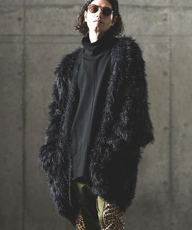 Feather yarn Button less long cardigan ニットカーディガン(15-136-gla-cd) | CAMBIO カンビオ