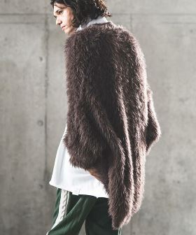 Feather yarn Button less long cardigan ニットカーディガン(15-136-gla-cd) | CAMBIO カンビオ