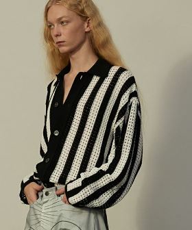 STRIPE KNIT CARDIGAN カーディガン(NL-TO-1202) | CAMBIO カンビオ