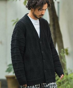 3D Jacquard Knit Cardigan ニットカーディガン(PF-241-001) | CAMBIO カンビオ