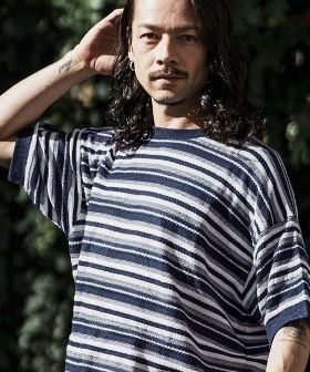  Random Border Short Sleeve Knit Pullover ニット(MIU-241-033) | CAMBIO カンビオ