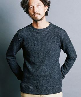 WOOL W FACE PULLOVER KNITSAW L-S ニットソー(2332-034) | CAMBIO カンビオ