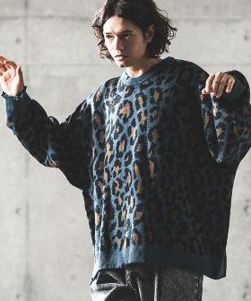 Leopard pattern used like processing sweater セーター(15-124-gla-cd) | CAMBIO カンビオ