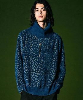 Leopard Turtle Knit レオパードタートルニット(GB0423-KNT02) | CAMBIO カンビオ