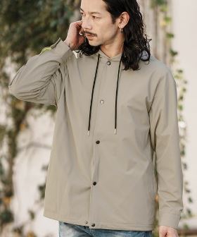  Back Side Vivid Color Mesh Hood Shirts フーディーシャツ(S25124cmb) | CAMBIO カンビオ(長袖・7分)