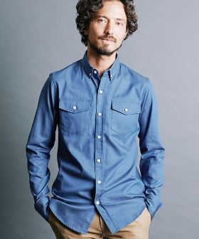 CTN-CU DENIM BASIC B.D SHIRTS シャツ(2331-021) | CAMBIO カンビオ(長袖・7分)