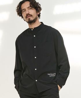  cool touch band collar shirts バンドカラーシャツ(1M24N110) | CAMBIO カンビオ(長袖・7分)