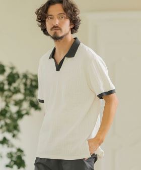 NOSTALGIC SKIPPER POLO SHIRTS スキッパーポロシャツ(MGN241-021) | CAMBIO カンビオ(半袖・5分)