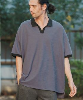  Slab Mix Fraise Skipper Polo Shirts ポロシャツ(S22324cmb) | CAMBIO カンビオ(半袖・5分)