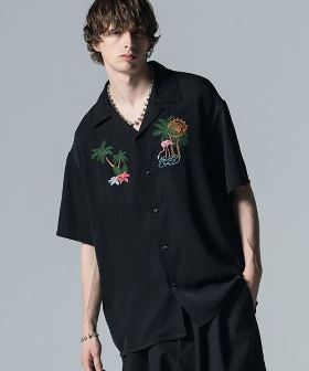 Palm Tree Shirts パラダイスオープンカラーシャツ(GB0124-SH05) | CAMBIO カンビオ(半袖・5分)