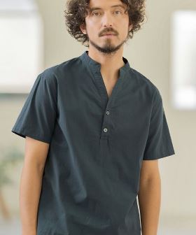 SEERSUCKER BAND COLLAR SKIPPER POLO SHIRTS ポロシャツ(MGN241-020) | CAMBIO カンビオ(半袖・5分)