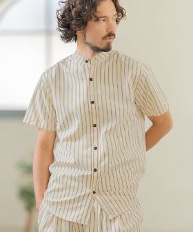 CLASSIC STRIPE SHORT SLEEVE SHIRTS シャツ(MGN241-031) | CAMBIO カンビオ(半袖・5分)