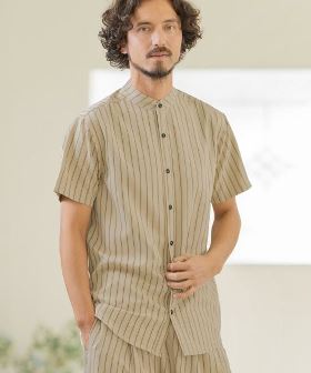 CLASSIC STRIPE SHORT SLEEVE SHIRTS シャツ(MGN241-031) | CAMBIO カンビオ(半袖・5分)