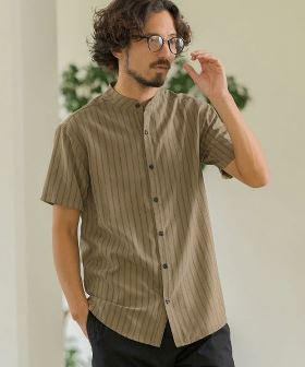 CLASSIC STRIPE SHORT SLEEVE SHIRTS シャツ(MGN241-031) | CAMBIO カンビオ(半袖・5分)