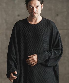  Jacquard texture cut sew カットソー(16-005-gls-ce) | CAMBIO カンビオ(長袖・7分)