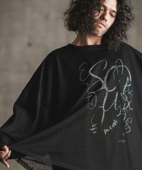 Mesh layered design long sleeve cut sew カットソー(16-025-gls-ce) | CAMBIO カンビオ(長袖・7分)