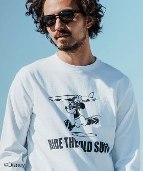  RIDE THE WILD SURF Mickey Print Long Sleeve Tee カットソー(F24N300) | CAMBIO カンビオ(長袖・7分)