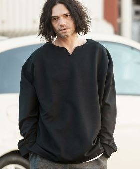 5.6ozコットン天竺 Lets escape&サガラパッチLS Tシャツ(414-02667) | CAMBIO カンビオ(長袖・7分)