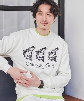 Chinook Sport（チヌークスポーツ）別注ウラケプリントクルーネックスウェット