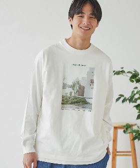 フォトプリントロングスリーブTシャツ