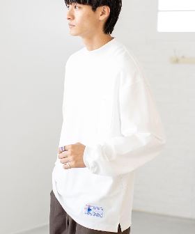 スラブ天竺モックネックTシャツ