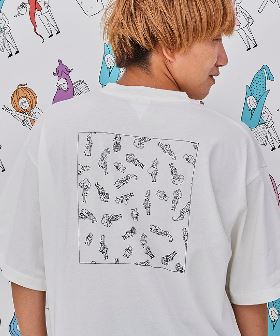 【ユニセックス】はじめしゃちょーの畑×coen ロゴ入りバックプリントTシャツ