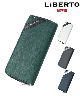 【LiBERTO EDWIN】リベルトエドウィン 二つ折り財布 合成皮革 ネオレザーウォレット/コンパクト サイフ さいふ メンズ 財布