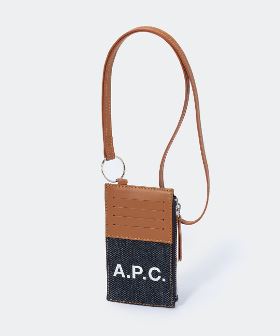 アーペーセー A.P.C. CODDP M63527 小銭入れ メンズ 財布 APC コインケース カードケース ロゴ ストラップ付 ビジネス コットン フラグ