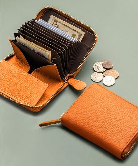 MURA イタリアンレザー スキミング防止 じゃばら式 ボックス型 コンパクト ミニ財布
