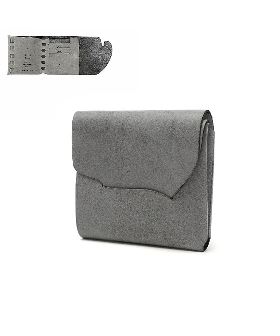 イズイット 二つ折り財布 IS/IT ブランド 革 ラム レザー 小さい 薄い コンパクト 軽量 柔らかい 使いやすい シンプル 小銭入れあり 934613