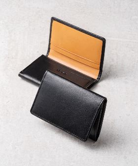 MURA イタリアン/フルグレイン レザー スキミング防止 ボックス型小銭入れ コンパクト じゃばら式 ミニ財布