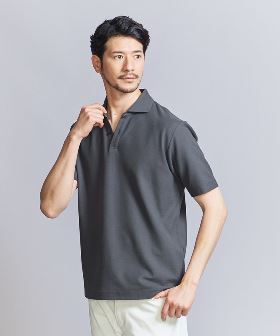 【COOL素材】リーフデザイン 半袖ポロシャツ
