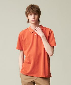 【UVカット／防透け】前立てチェックデザイン 半袖ポロシャツ