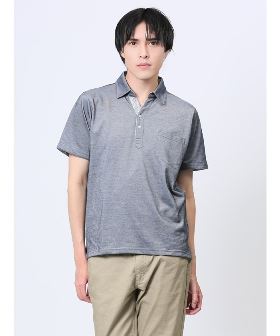 【大きいサイズ】ポロ・ビーシーエス/POLO BCS パネルボーダー 半袖ポロシャツ