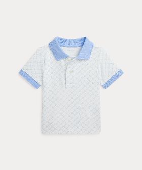 (ベビー)ゴルフプリント ソフト コットン ポロシャツ