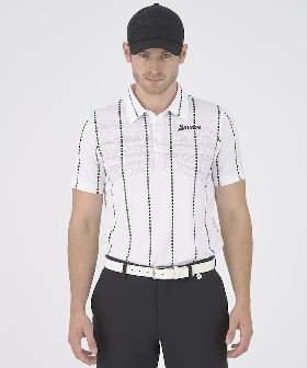 メンズ ゴルフ PUMA x ARNOLD PALMER ジャカード ストライプ 半袖 ポロシャツ