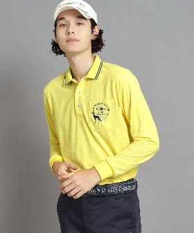 SUNSCREEN ミニ鹿の子 オーセンティックロゴ ポロシャツ