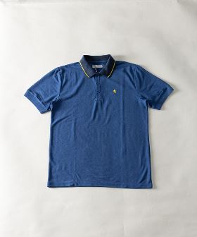 LUXEAKMPLUS×roar(リュクスエイケイエムプラス)ゴルフ 総柄ロゴ半袖ポロシャツ