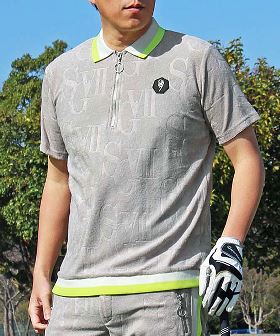 【大きいサイズ】ルコックスポルティフ ゴルフ/le coq sportif GOLF 小柄ジャガード 半袖ポロシャツ