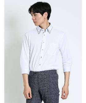 【UVカット／吸水速乾】千鳥デザイン 半袖ポロシャツ