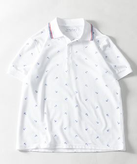 *SHIPS:〈吸水速乾〉ドライピケ ワンポイント ロゴ ワイドカラー ポロシャツ