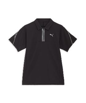 メンズ ゴルフ PF ストレッチ CB テックカット 1/4ジップ 半袖ポロシャツ